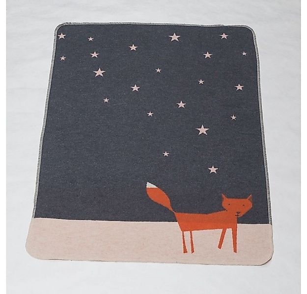 Babydecke Juwel 'Fuchs unter Sternen' 70 x 90 cm Grau, DAVID FUSSENEGGER günstig online kaufen