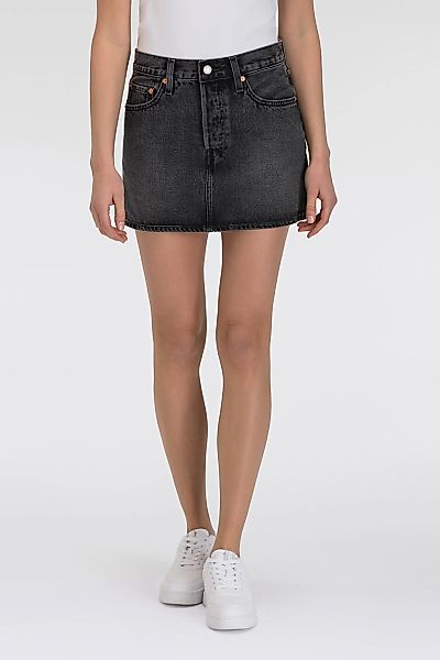 Levis "ICON SKIRT" mit Used-Effekten und ausgefransten Kanten günstig online kaufen