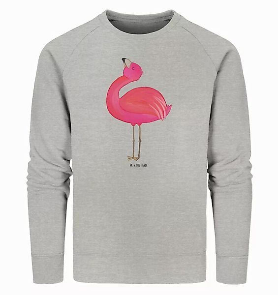 Mr. & Mrs. Panda Longpullover Größe S Flamingo Stolz - Heather Grey - Gesch günstig online kaufen