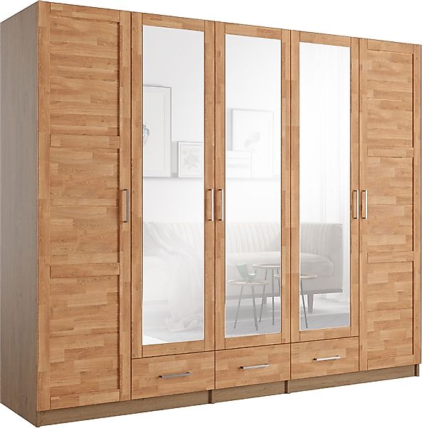 Home affaire Kleiderschrank "Sabrina, natürlicher Landhausstil, mit Innenau günstig online kaufen