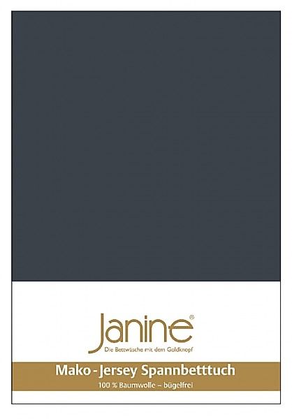 Janine Janine Spannbetttuch Mako-Feinjersey 5007 titan (78) Größe:  150x200 günstig online kaufen