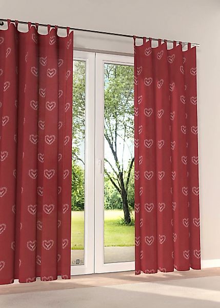 Stickereien Plauen Vorhang "Hirsch" Schlaufen 1 Stk. tlg. günstig online kaufen