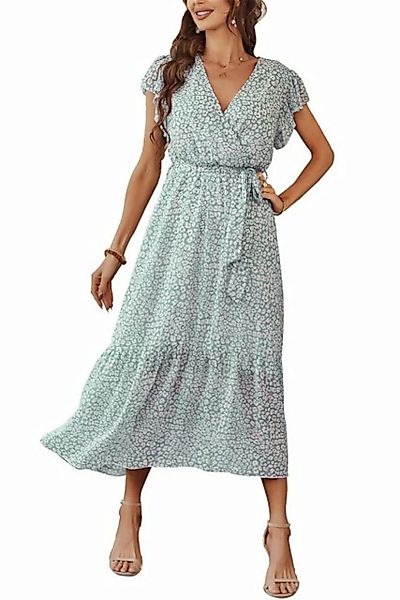 AFAZ New Trading UG Sommerkleid Kleid Damen Sommer Elegant V-Ausschnitt Kur günstig online kaufen