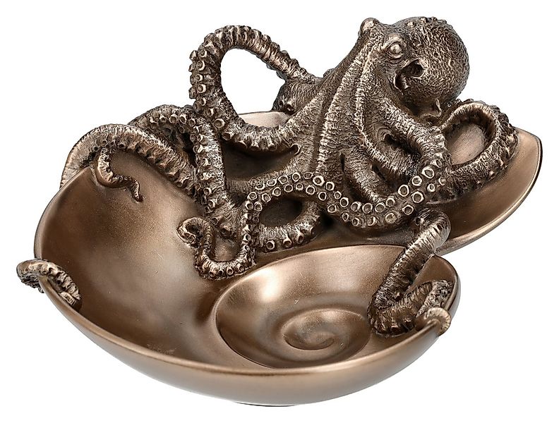 Figuren Shop GmbH Dekoschale Muschel-Schale mit Krake - Veronese - Dekoscha günstig online kaufen