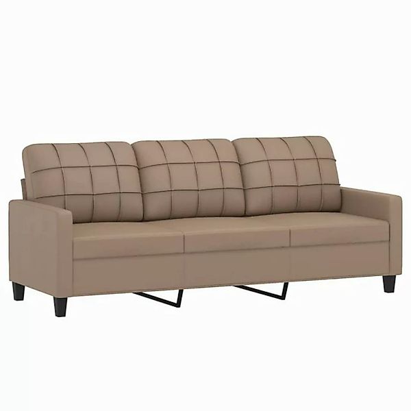 vidaXL Sofa, 3-Sitzer-Sofa Cappuccino-Braun 180 cm Kunstleder günstig online kaufen