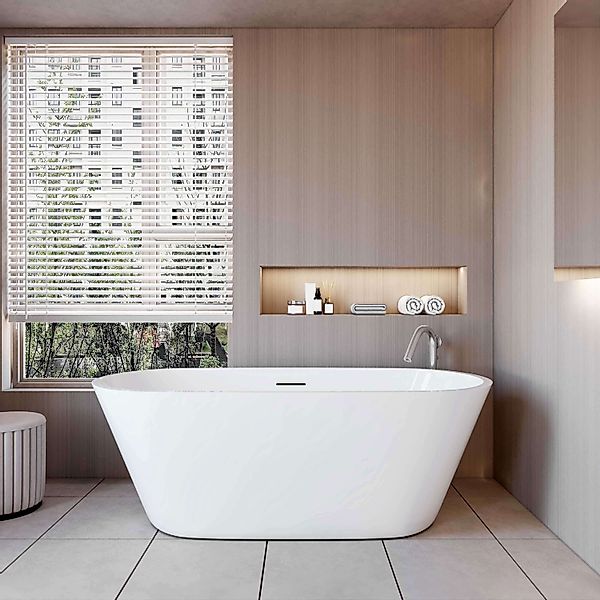 AICA Badewanne freistehende Badewanne Schiffsbadewanne Acrylbadewanne günstig online kaufen