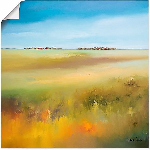 Artland Wandbild "Landschaft I", Felder, (1 St.), als Leinwandbild, Poster günstig online kaufen