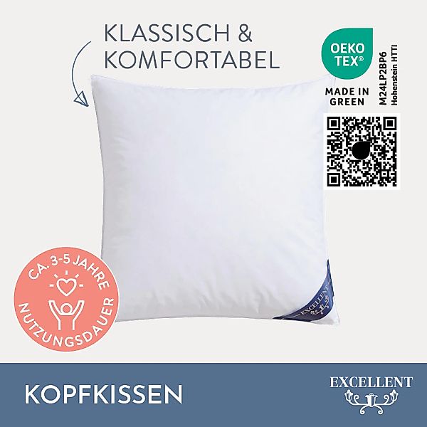 Excellent Kopfkissen "Venedig, Kopfkissen 1-tlg. oder 2 -tlg." Füllung: wei günstig online kaufen