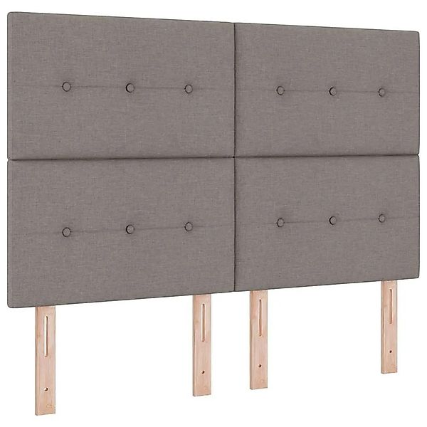 vidaXL Boxspringbett mit Matratze mit LED Taupe 140 x 190 cm Stoff 3342869 günstig online kaufen