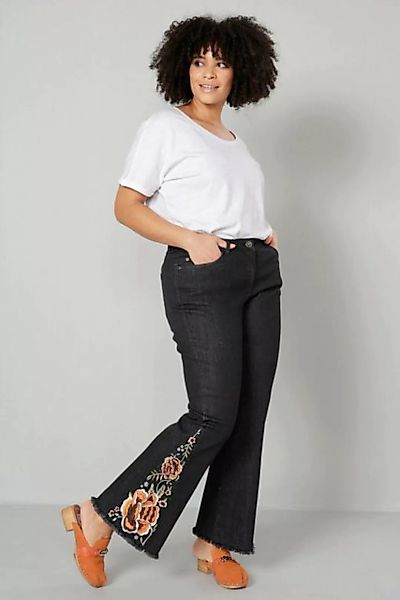 Angel of Style Regular-fit-Jeans Jeans Flared Fit 5-Pocket Schlag mit Stick günstig online kaufen
