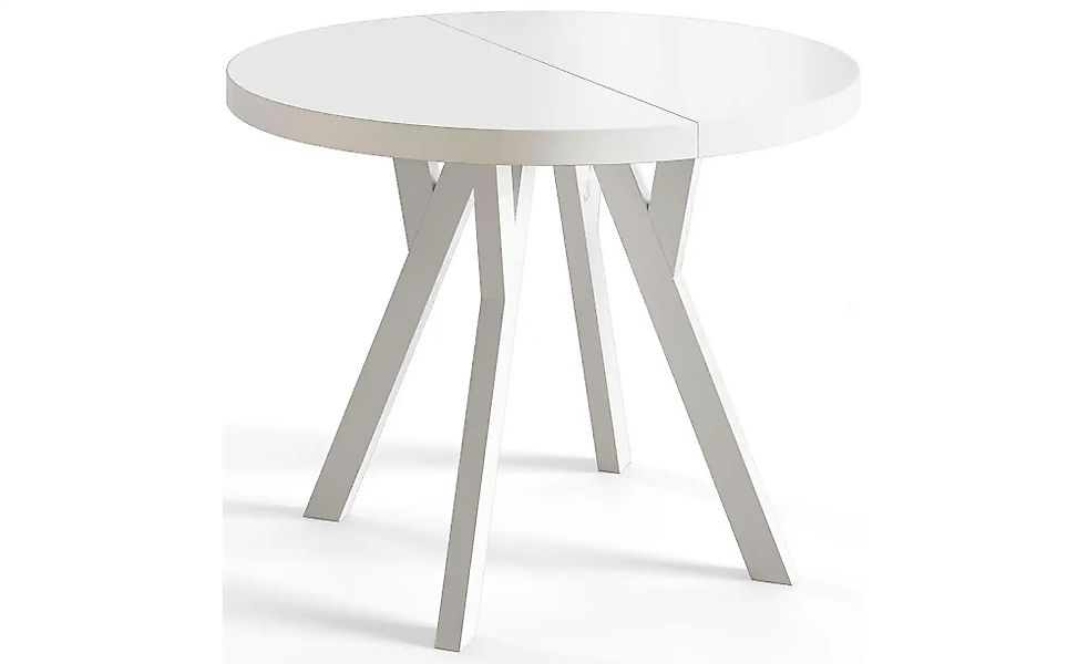 Esstisch ausziehbar Ove ¦ weiß ¦ Maße (cm): B: 90 H: 77  Ø: 90 Tische > Ess günstig online kaufen