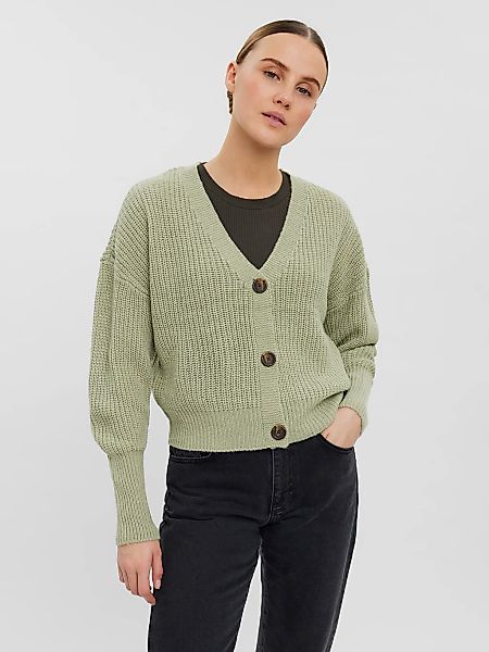 Vero Moda Strickjacke "VMLEA LS V-NECK CUFF CARDIGAN NOOS", mit Knopfleiste günstig online kaufen