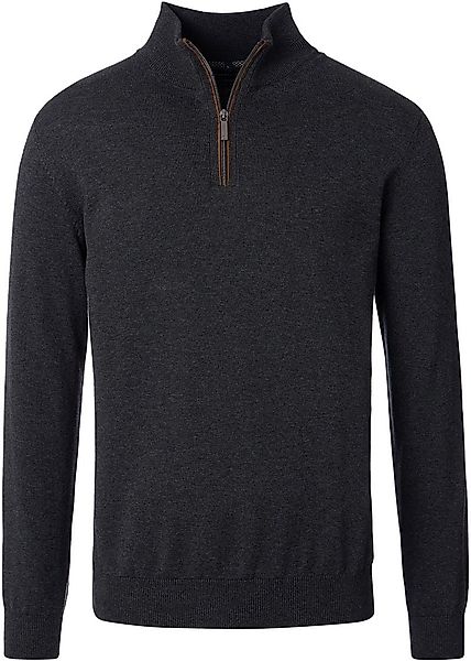 Casa Moda Halfzip Pullover Solid Anthrazit - Größe 4XL günstig online kaufen