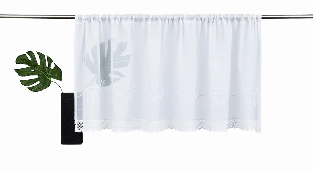 my home "Idaho" Stangendurchzug 1 Stk. tlg. Fertiggardine, Mit Spitze, tran günstig online kaufen