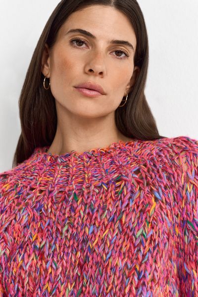 RICHROYAL Strickpullover Grobstrick, kastiger Schnitt, mehrfarbig günstig online kaufen
