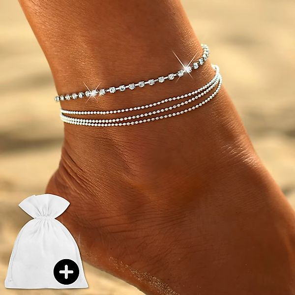 Felino Fußkette Damen Fußkette Fusskette Diamanten günstig online kaufen