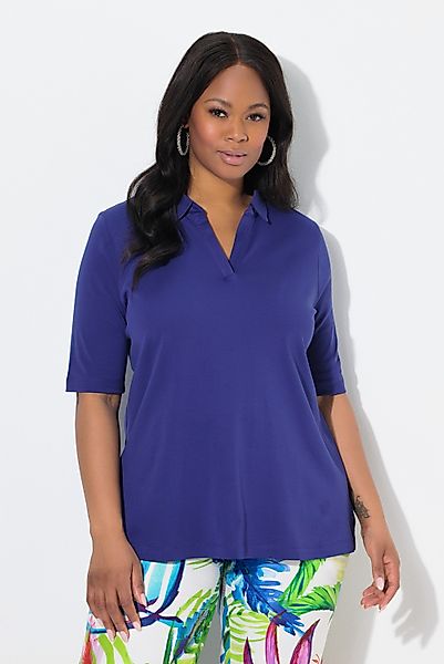Ulla Popken Poloshirt Poloshirt A-Linie Halbarm günstig online kaufen
