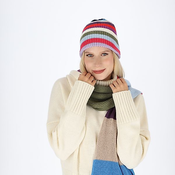 halsüberkopf Accessoires Strickmütze Ringel aus Bio-Baumwolle günstig online kaufen