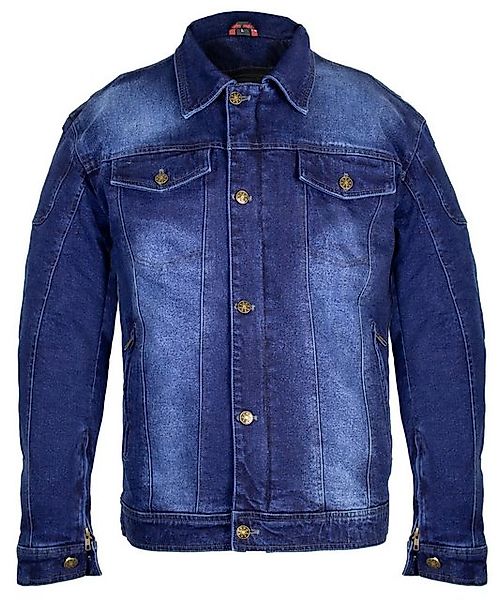 MDM Motorradjacke Motorrad Jeans Jacke mit Protektoren in Schwarz, Grau ode günstig online kaufen