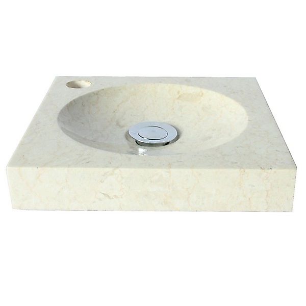 Wohnfreuden Marmor - Waschbecken Tumba Creme 30cm günstig online kaufen