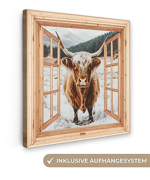 OneMillionCanvasses® Leinwandbild Schottische Highlander - Landschaft günstig online kaufen