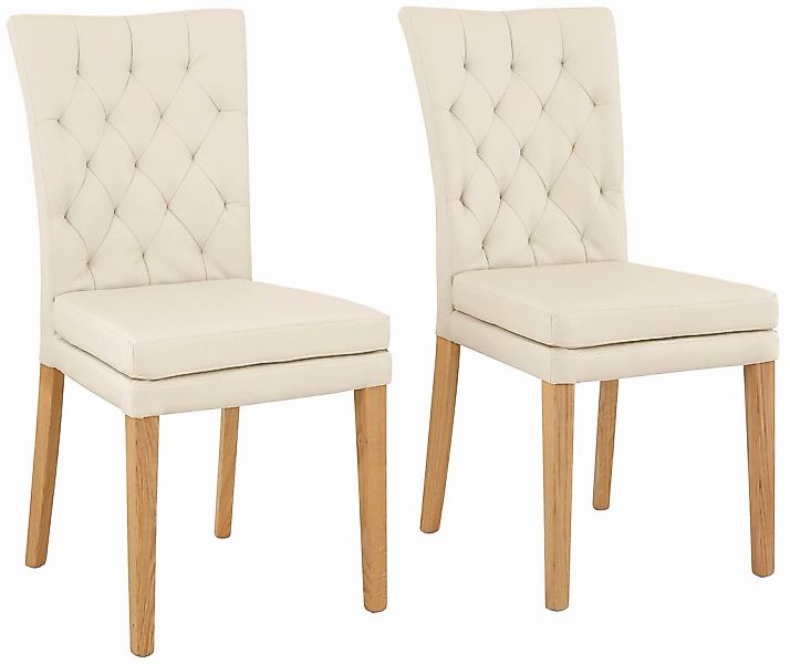 Home affaire Esszimmerstuhl "Colorado" (Set) 2 Stk.Beine in eiche oder nuss günstig online kaufen