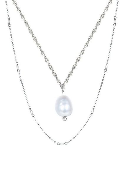 Hey Happiness Perlenketten-Set Damen 2-tlg., Schmuckset, Layer Halskette Si günstig online kaufen