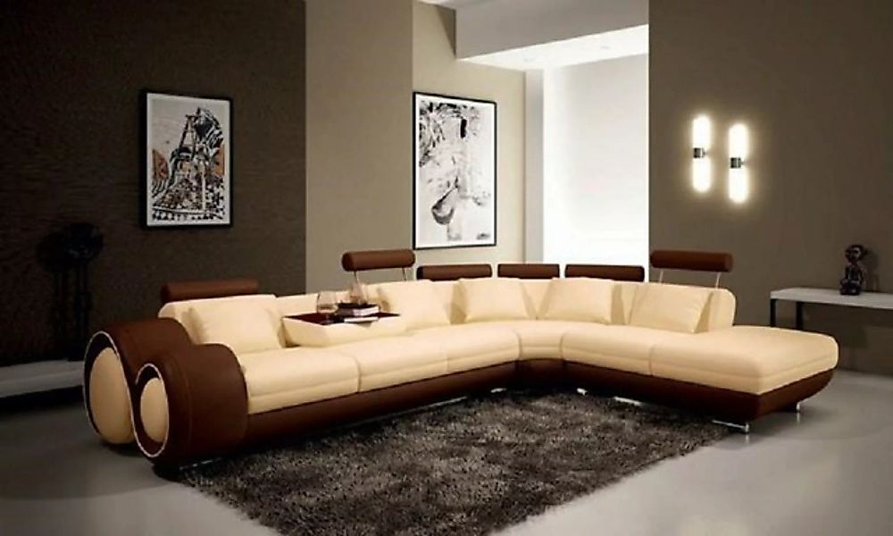 JVmoebel Ecksofa, Ecksofa Sofa Couch Polster Wohnlandschaft Leder Sofas L F günstig online kaufen