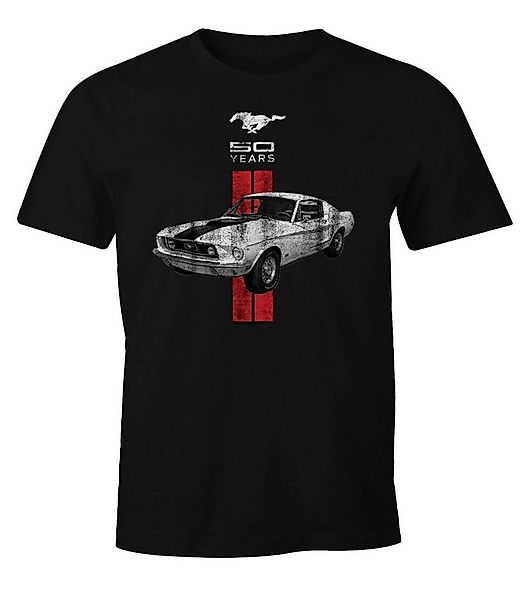 MoonWorks Print-Shirt Herren T-Shirt Ford Mustang 50 Years Moonworks® mit P günstig online kaufen