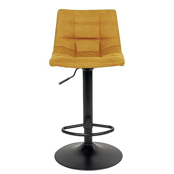 Design Barhocker in Gelb und Schwarz Gasdruck höhenverstellbar (2er Set) günstig online kaufen