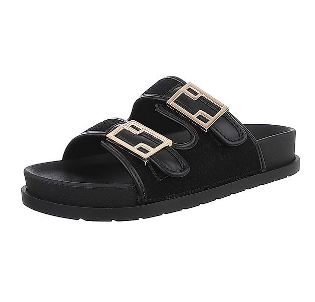 Ital-Design Bequeme Damen-Sandalen mit Schnallen fürs Freizeitstyling Panto günstig online kaufen