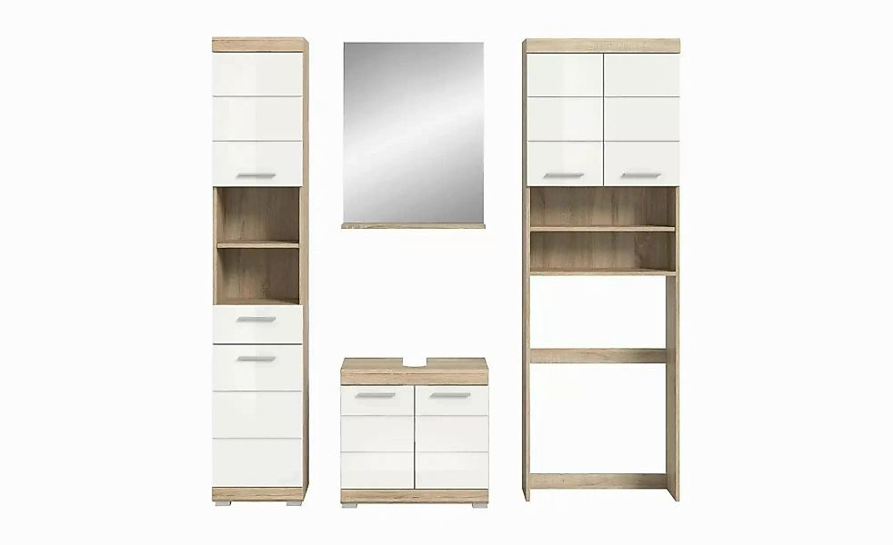 Badmöbel-Set SCHLOONSEE  4 teilig  bestehend aus: Hochschrank  WBU  Badspie günstig online kaufen