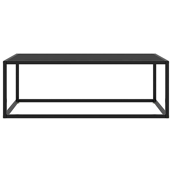 vidaXL Couchtisch Schwarz mit Schwarzem Glas 100x50x35 cm günstig online kaufen