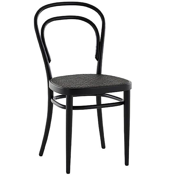 THONET 214 Bugholzstuhl Dark Melange | Rohrgeflecht-Sitz | Buche schwarz ge günstig online kaufen