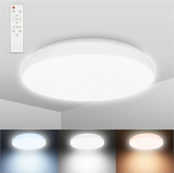 B.K.Licht LED Deckenleuchte »CCT-LED Bad-Deckenlampe, Badleuchte mit Fernbe günstig online kaufen