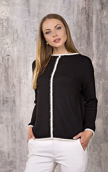 Passioni Strickpullover mit flauschigen Details günstig online kaufen
