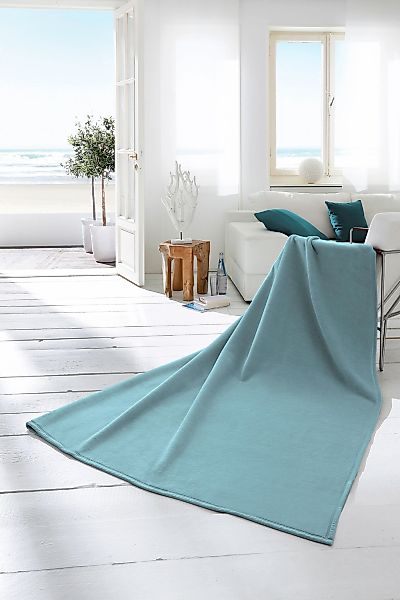 Biederlack "Cotton Home" im Uni Design, Kuscheldecke günstig online kaufen