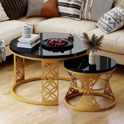 HAUSS SPOLE Couchtisch 2-teiliges Beistelltisch-Set aus günstig online kaufen