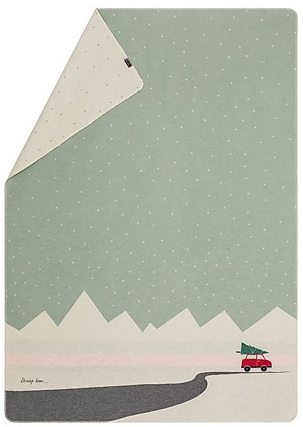 Wohndecke Silvretta 'Auto' 140 x 200 cm Hellgrün, DAVID FUSSENEGGER günstig online kaufen