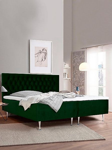Places of Style Boxspringbett "Exclusive", inkl. Topper, 3 Breiten, 3 Härte günstig online kaufen