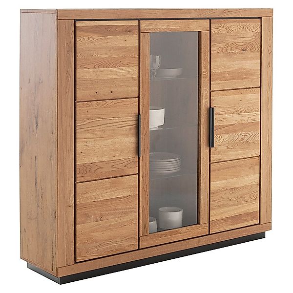 Lomadox Highboard GIUSTINO-06, Eiche teilmassiv geölt, günstig online kaufen