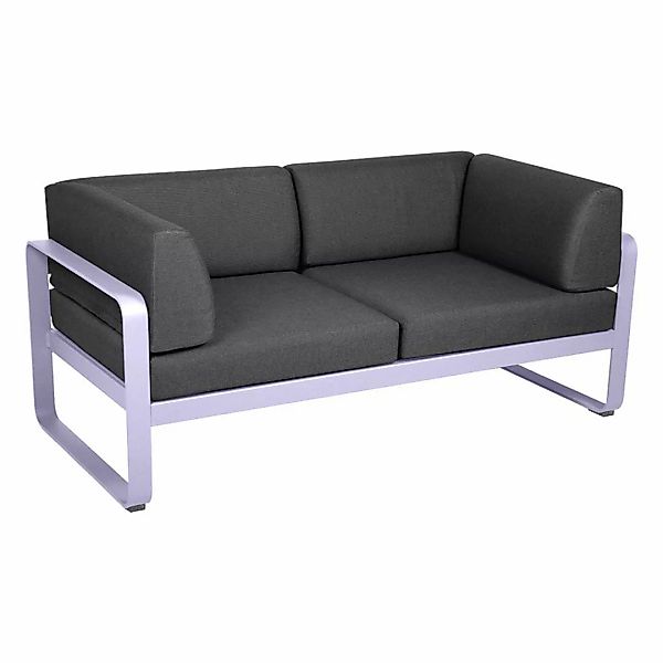 Bellevie 2-Sitzer Club Sofa D1 Marshmallow A3 Graphitgrau günstig online kaufen