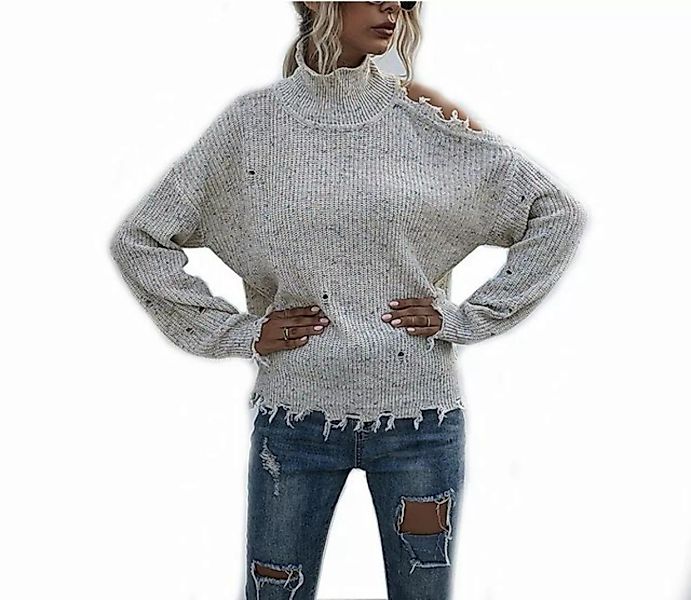 AFAZ New Trading UG Langarmshirt Damen Pullover Rollkragen Schulterfrei Kur günstig online kaufen
