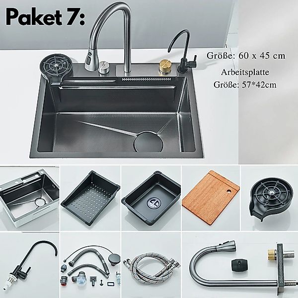 LuxaSteel Edelstahlspüle Smarte Küchenspüle – Einbauspülbecken günstig online kaufen