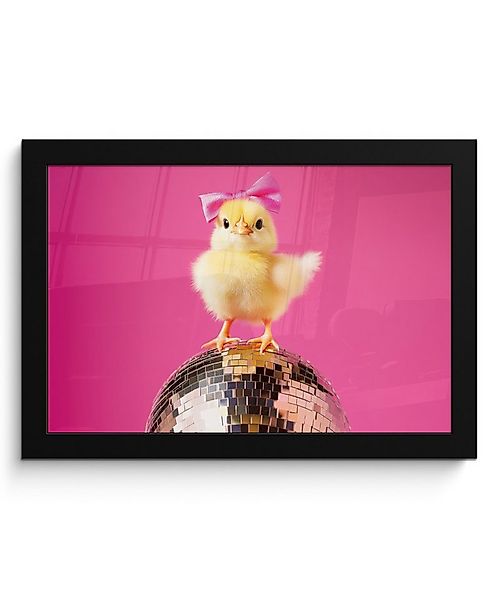 MuchoWow Poster Discoball - Küken - Schleife, (1 St), Wandbilder, Deko Wohn günstig online kaufen