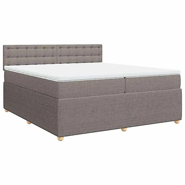 vidaXL Boxspringbett mit Matratze Taupe 200x200 cm Stoff 3287581 günstig online kaufen