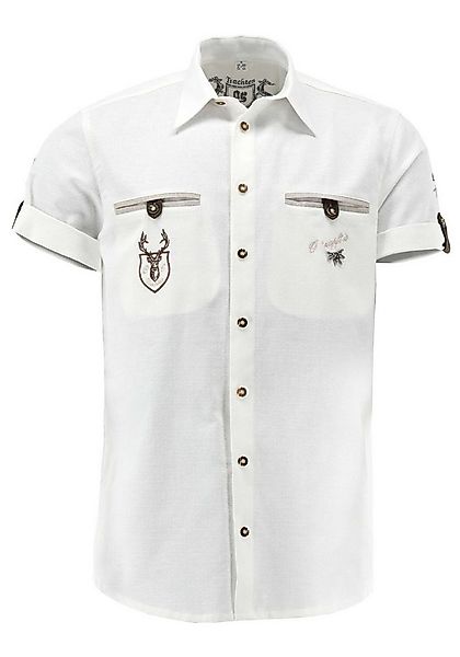 OS Trachten Trachtenhemd Breca Regular Fit, Kentkragen, Brusttasche, Sticke günstig online kaufen