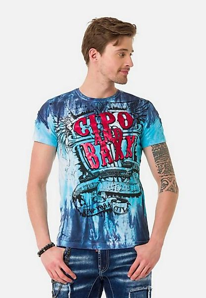 Cipo & Baxx T-Shirt, mit großen Schriftzugprints günstig online kaufen