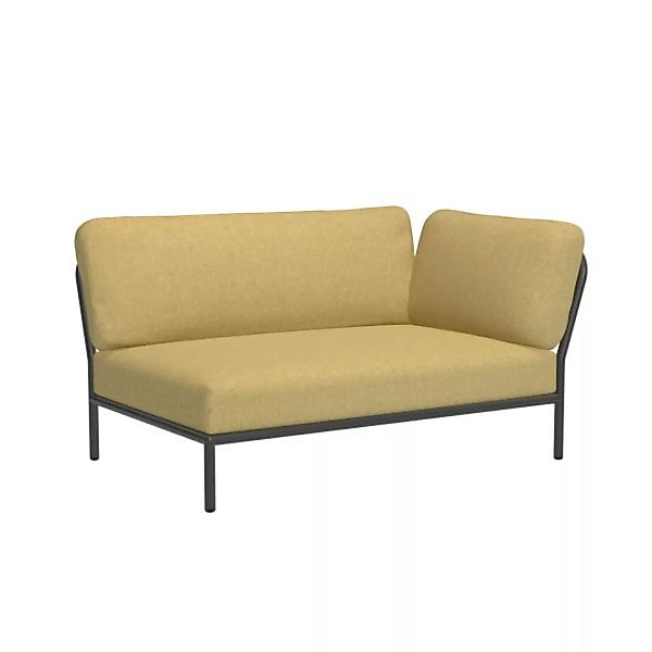 LEVEL Outdoor Sofa Lounge-Modul 2 Senf Dunkelgrau Rechts günstig online kaufen