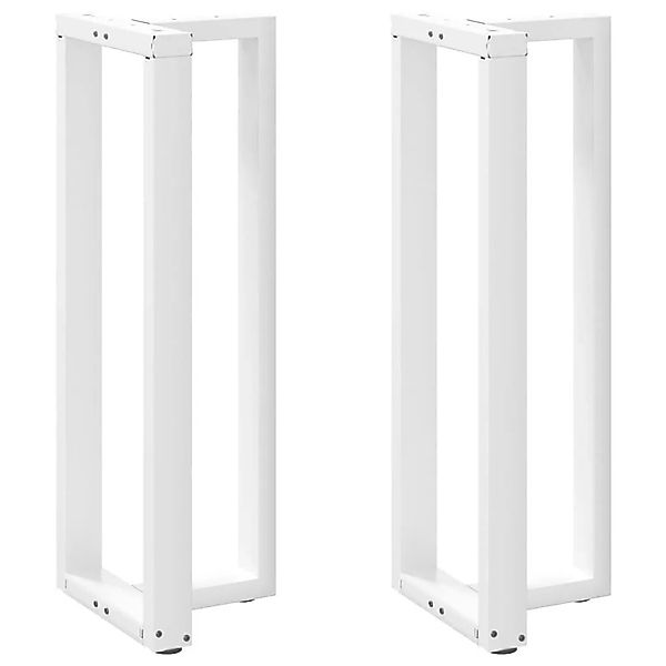 vidaXL Bartischbeine T-Form 2 Stk Weiß 50x35x110-111 cm Stahl 4013101 günstig online kaufen